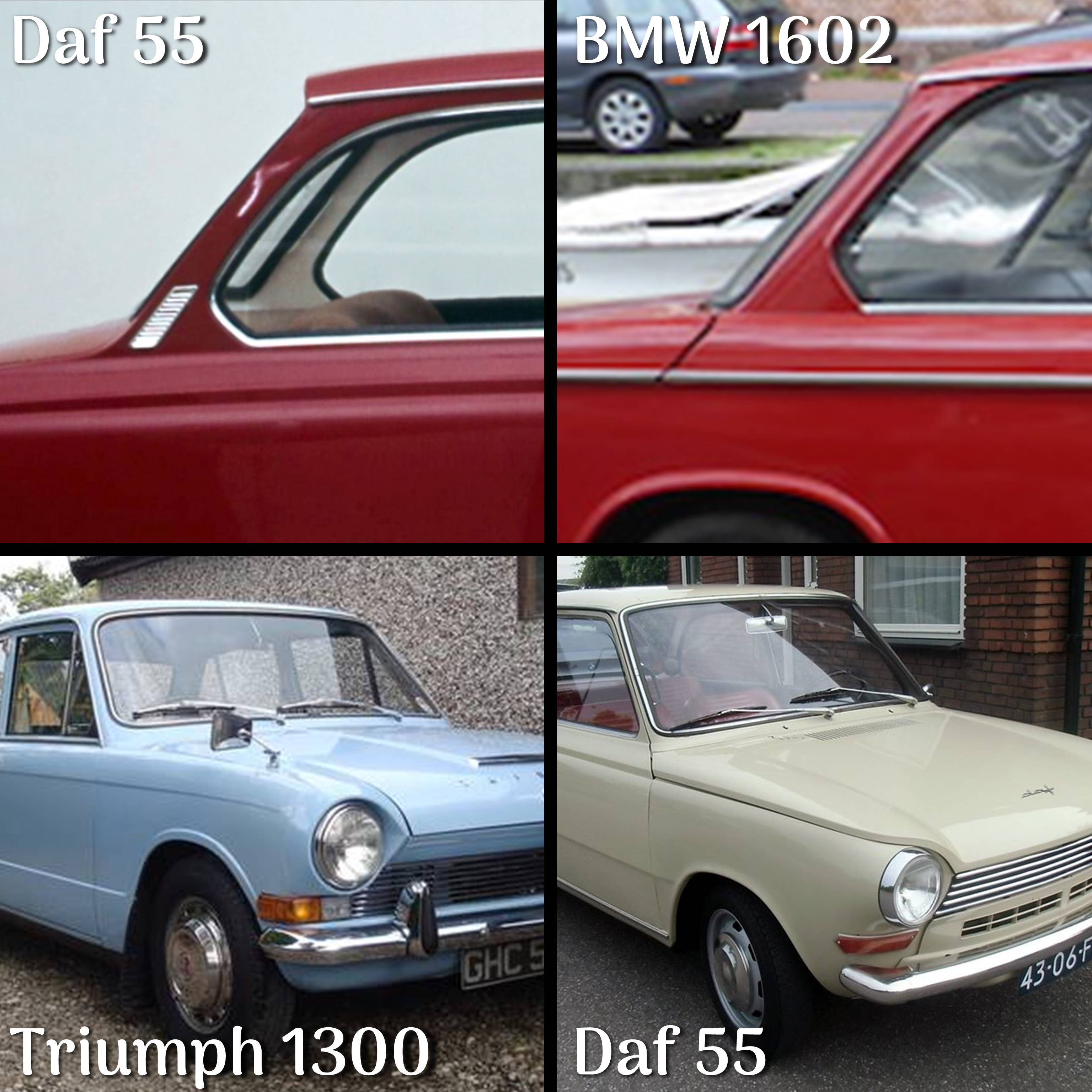 Daf 55, BMW 1602, Triumph 1300