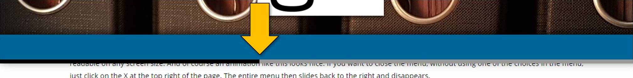 The 'scroll indicator' above each item