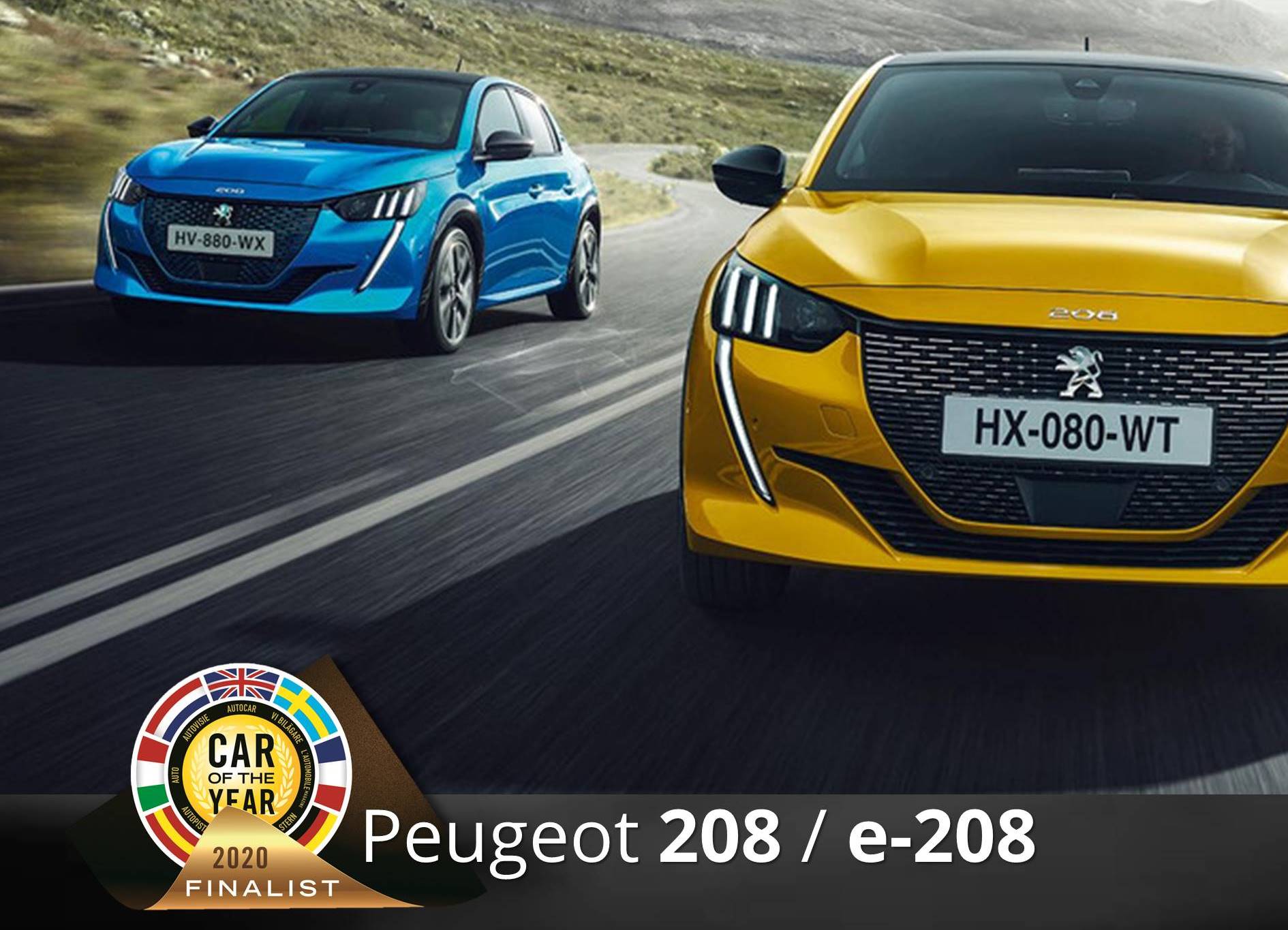 Blue and yellow car