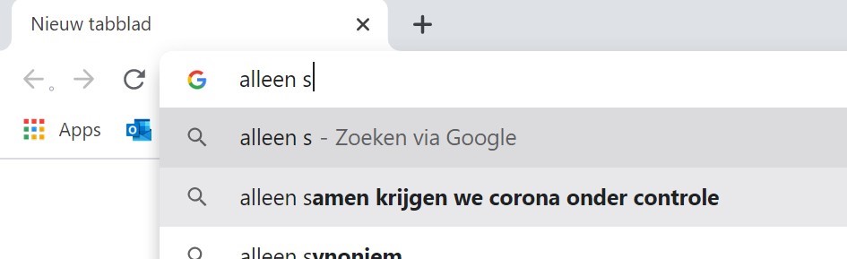 Detail of a web page of a search engine